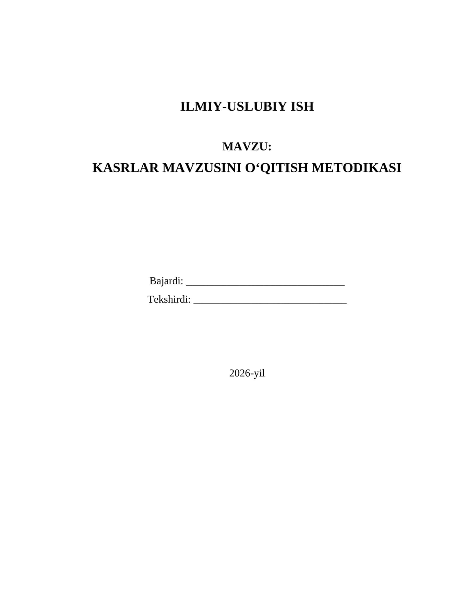 ilmiy ish matematika