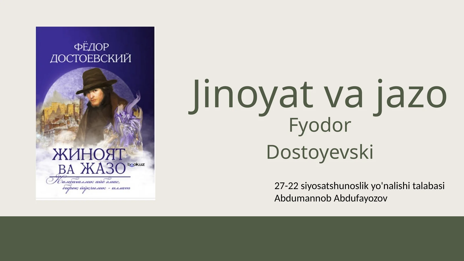 Jinoyat va jazo