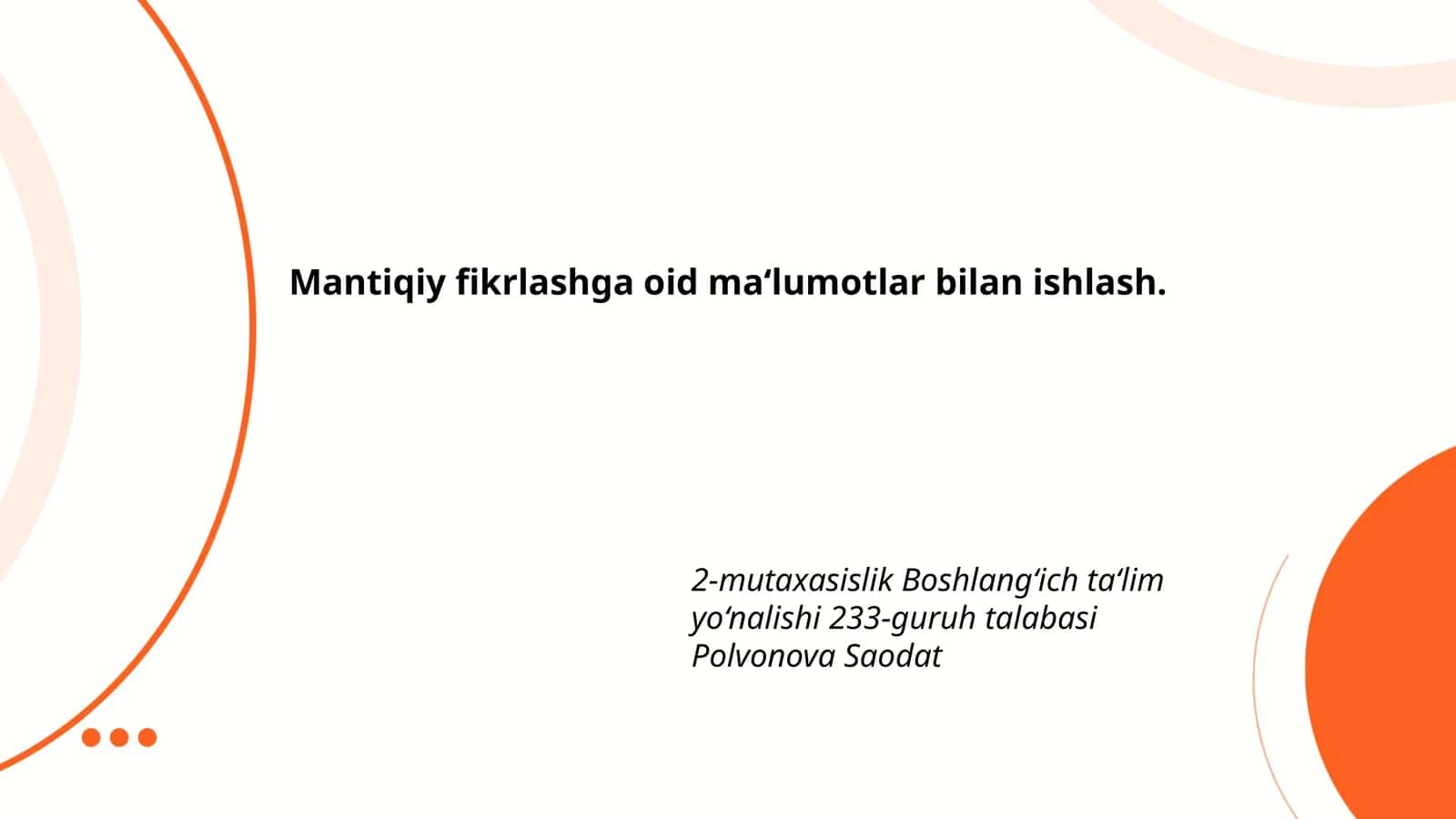 Mantiqiy Fikrlashning Asosiy Tushunchalari