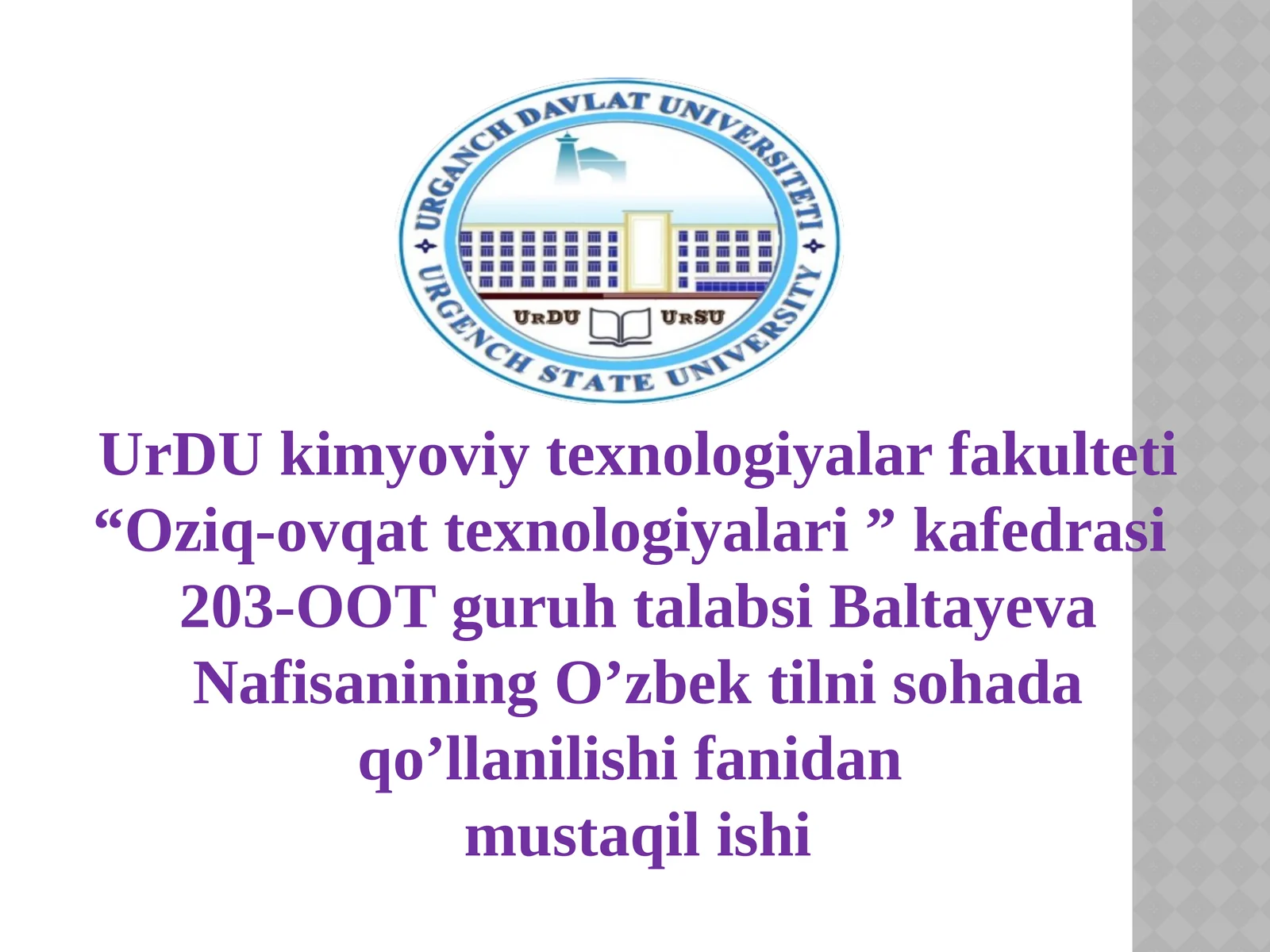 MUTAXASSIS VA DAVLAT TILI