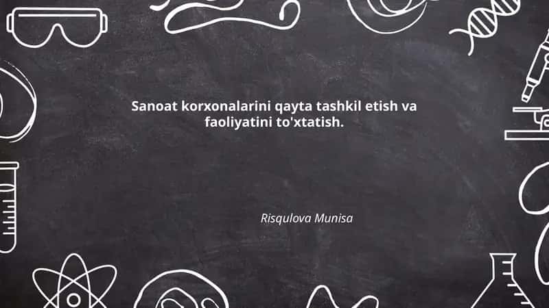 Sanoat korxonalari qayta tashkil etish