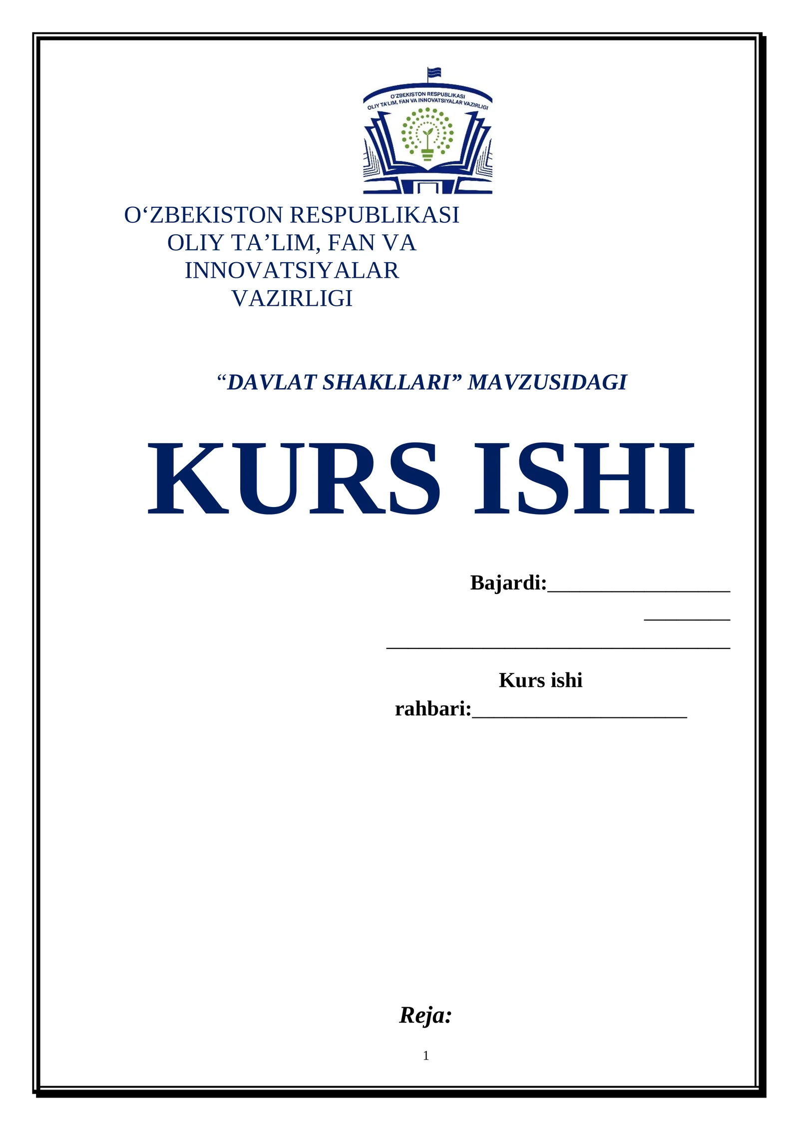 DAVLAT SHAKLLARI