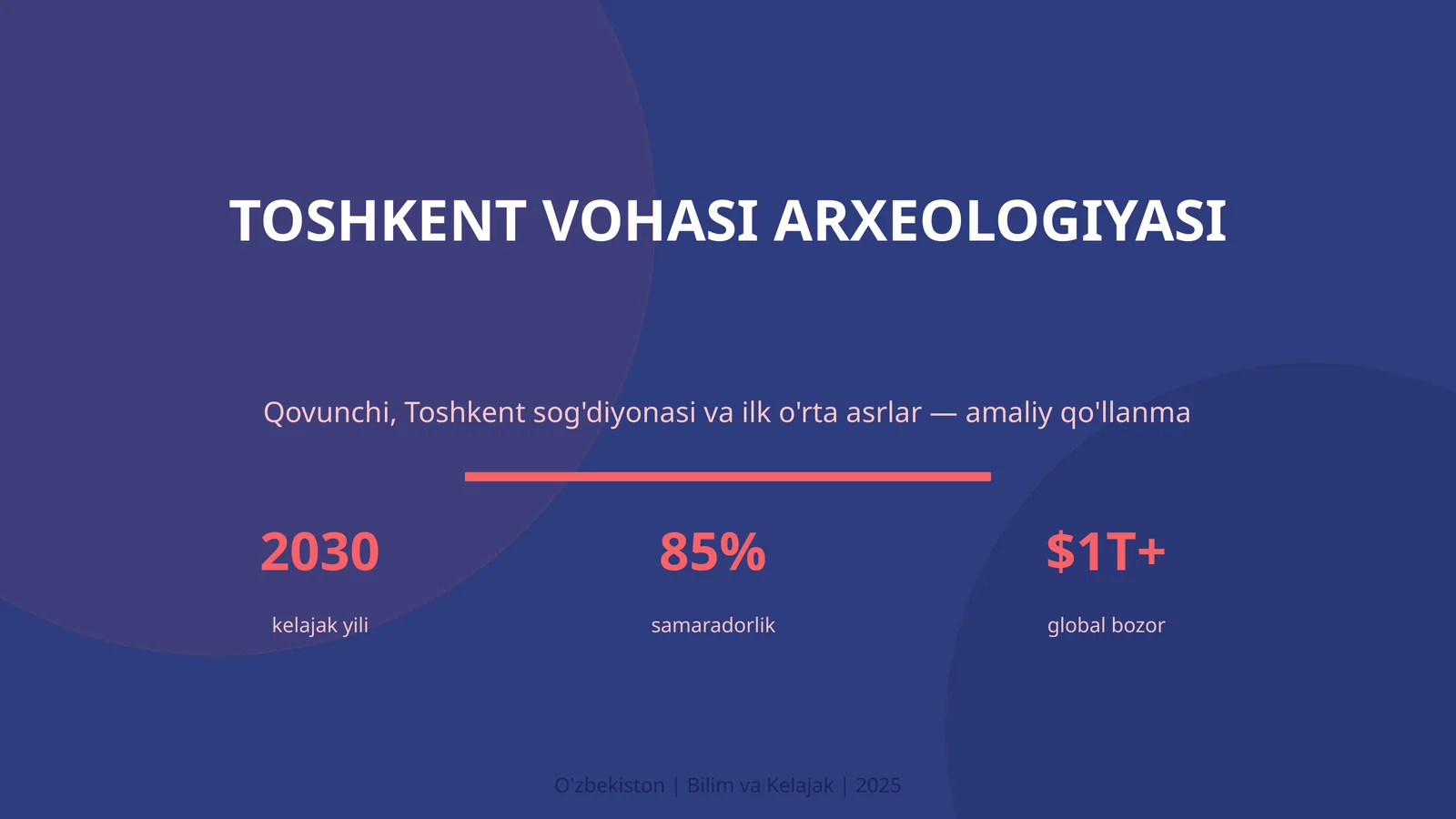 TOSHKENT VOHASI ARXEOLOGIYASI