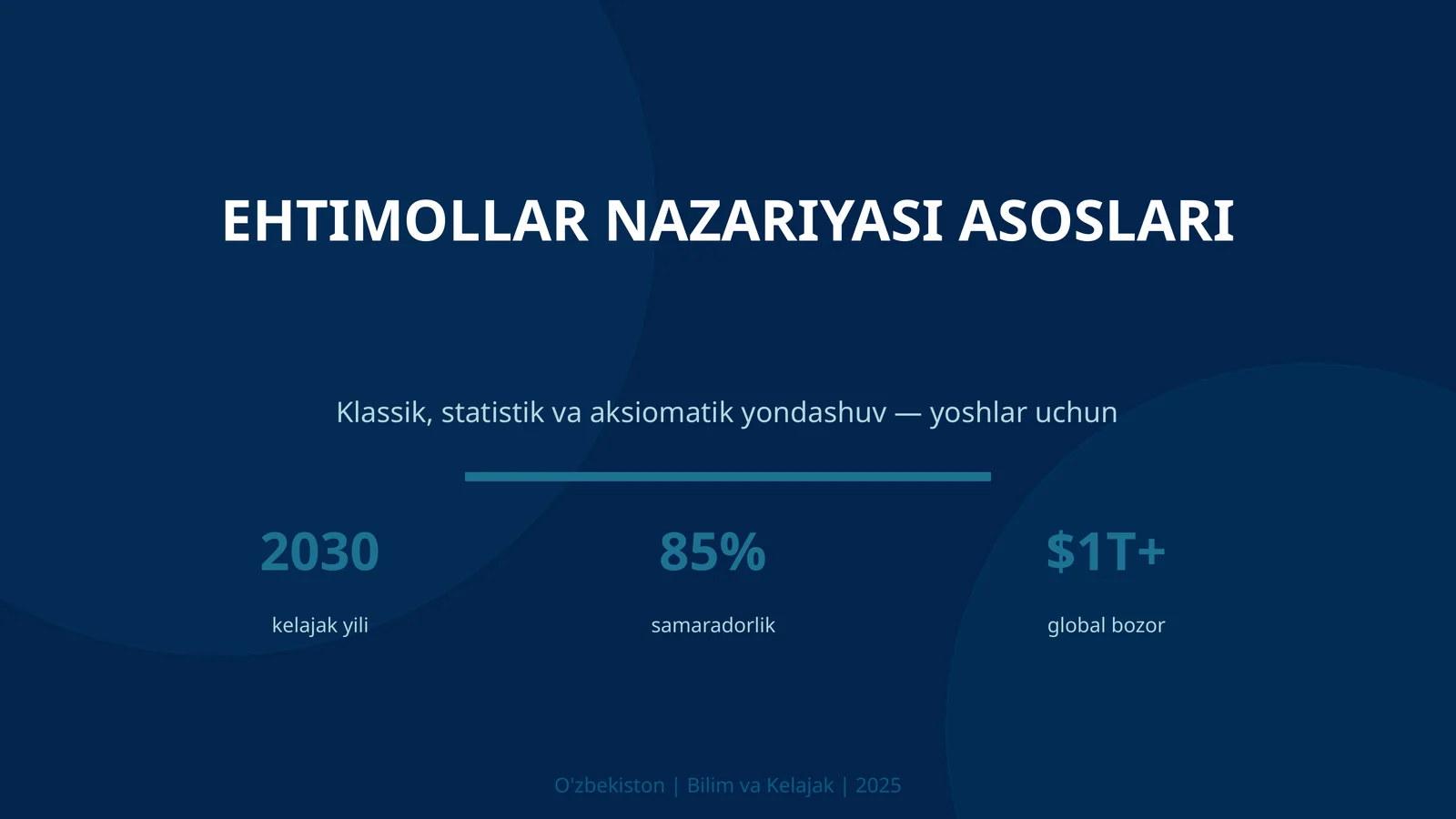 Ehtimollar nazariyasi asoslari