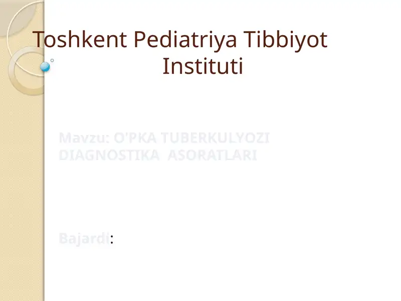 Toshkent Pediatriya Tibbiyot Instituti