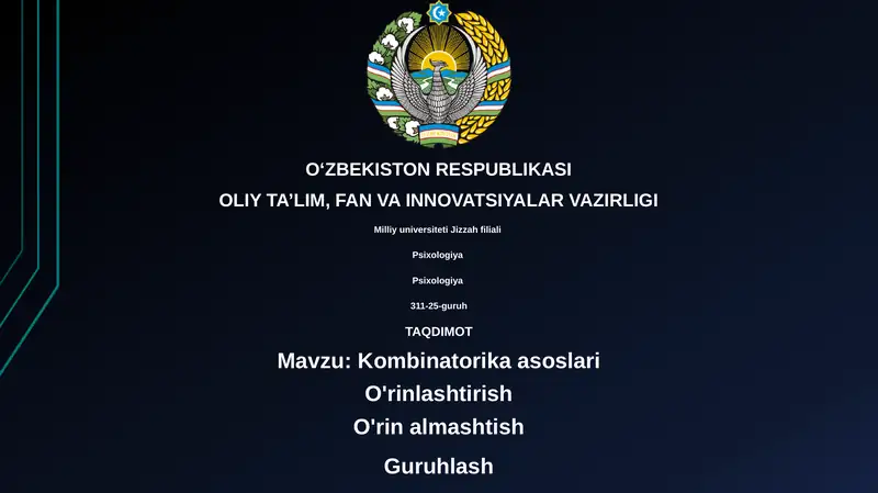Kombinatorika asoslari