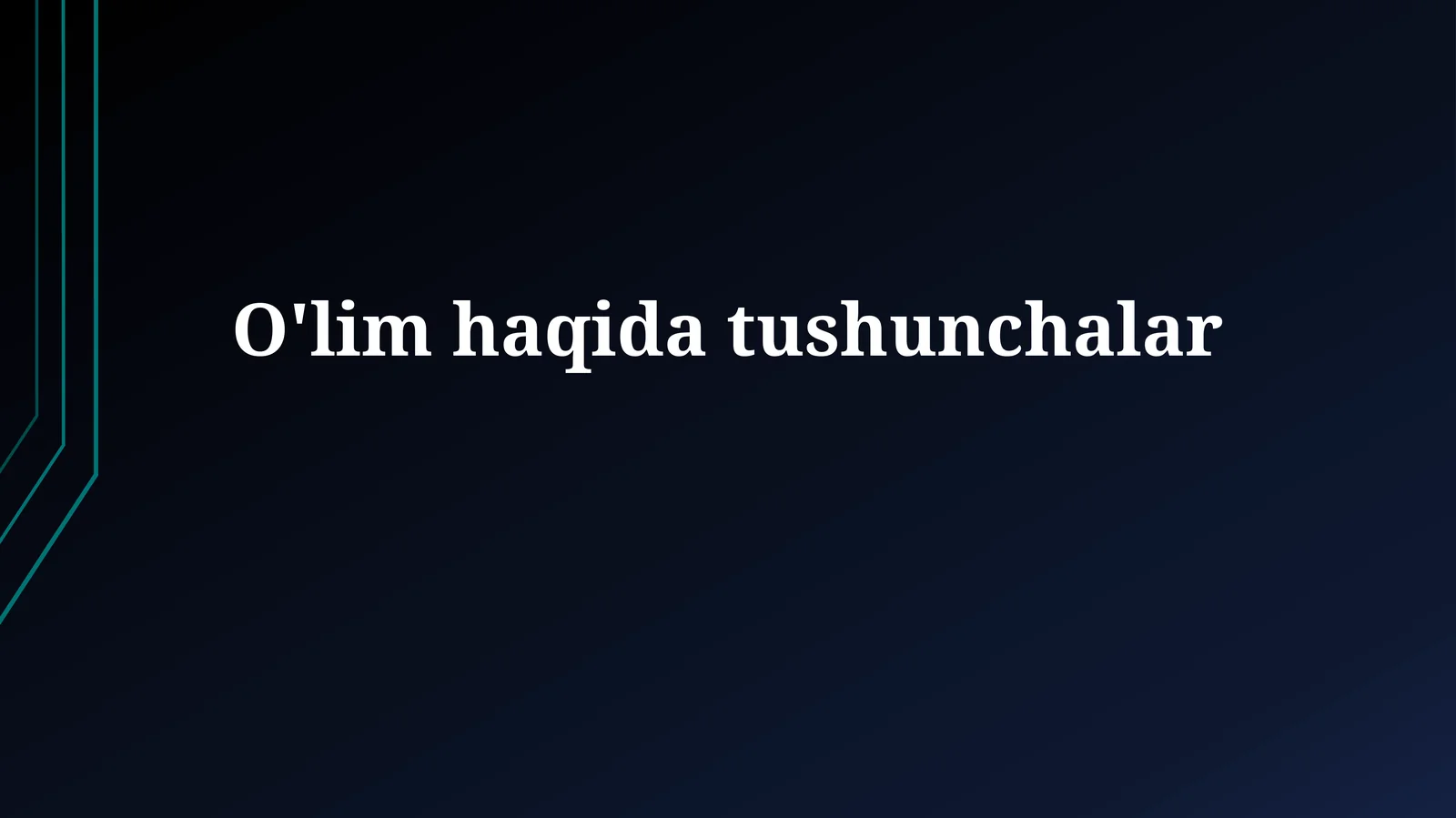 O'limhaqidatushunchalar