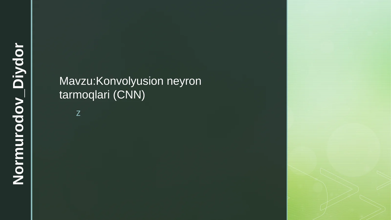 Konvolyusion neyron tarmoq