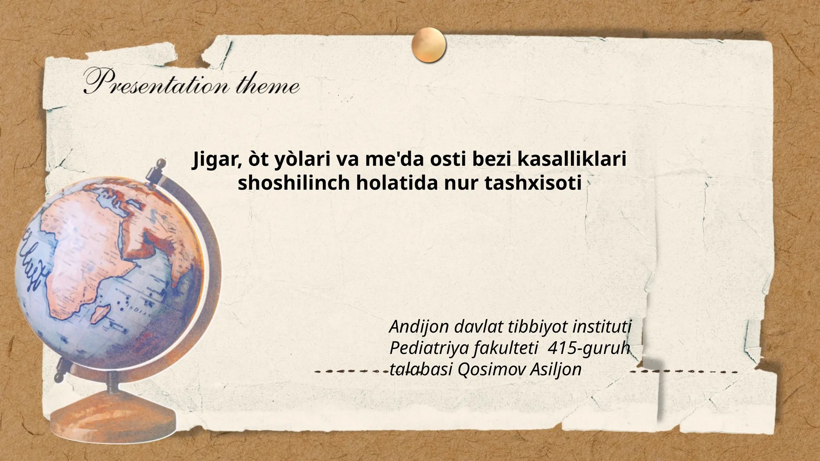 Jigar, òt yòlari va me'da osti bezi kasalliklari shoshilinch holatida nur tashxisoti