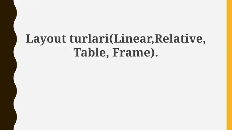 Layout turlari