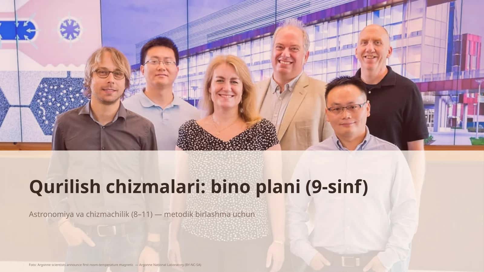 Qurilish chizmalari: bino plani (9-sinf)