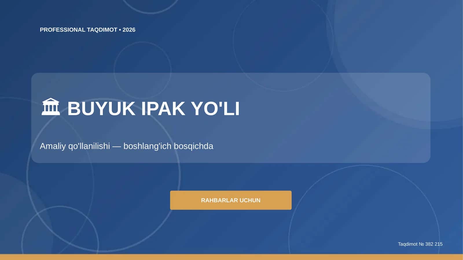BUYUK IPAK YO'LI