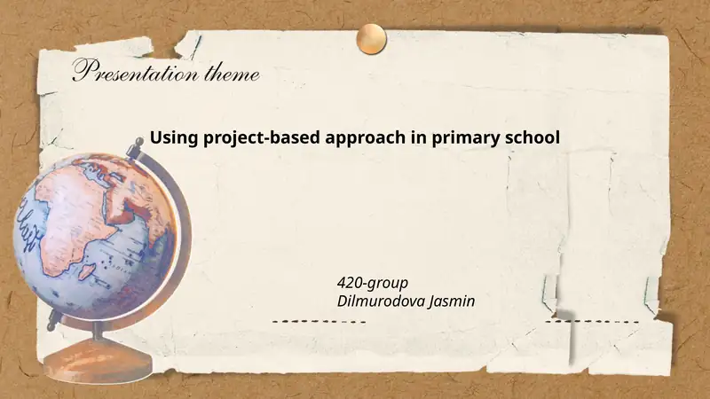Using project-based approach in primary school
