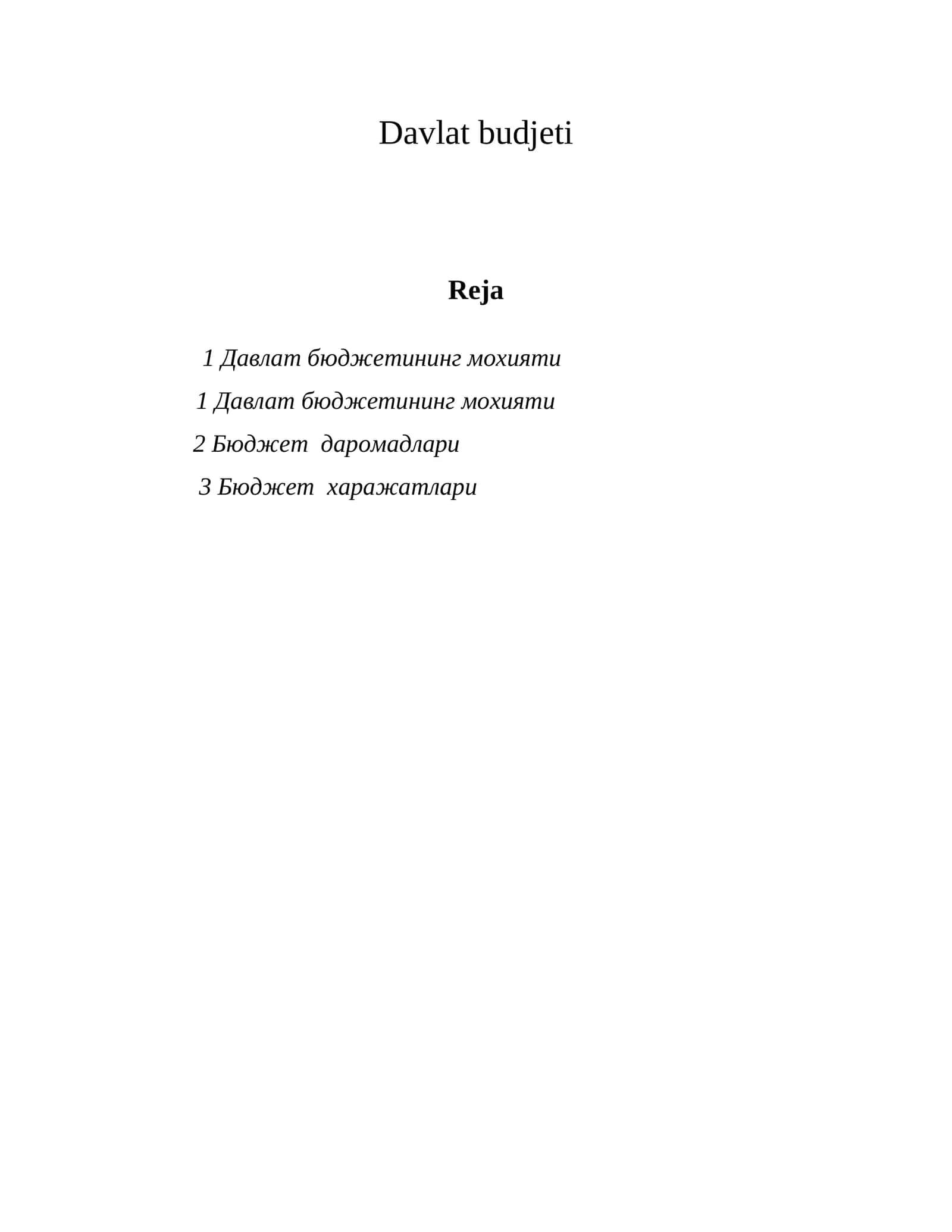 Davlat budjeti