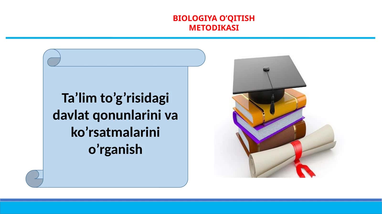 BIOLOGIYA O’QITISH METODIKASI