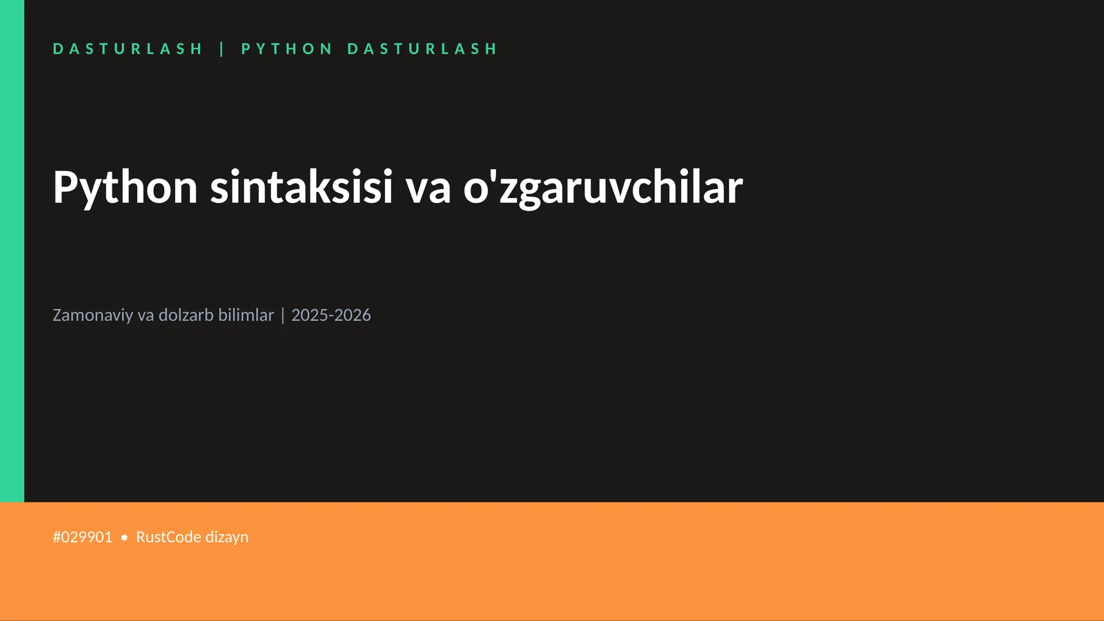 DASTURLASH | PYTHON DASTURLASH