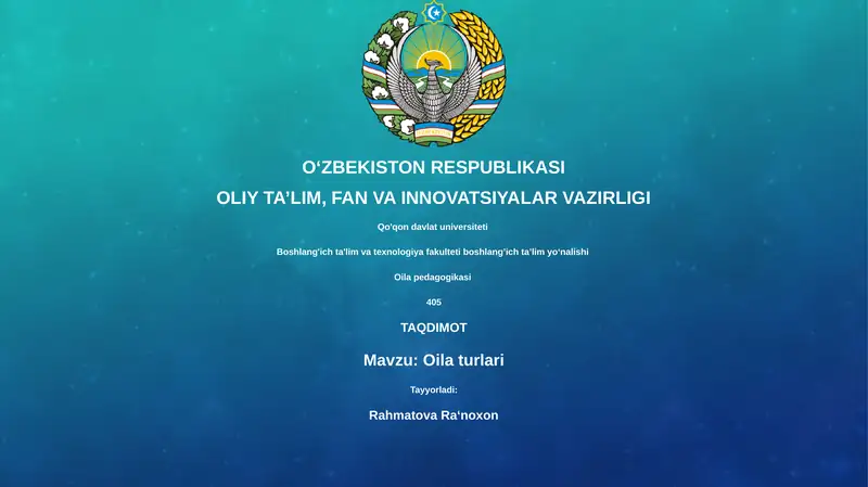 Oila turlari