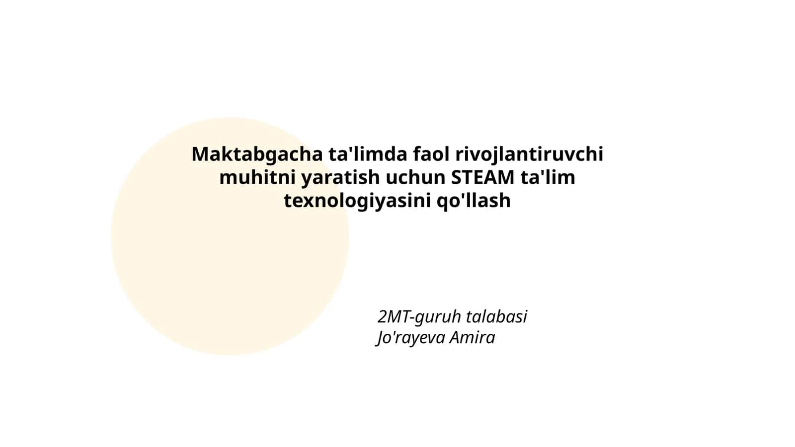 STEAM ta'lim texnologiyasi