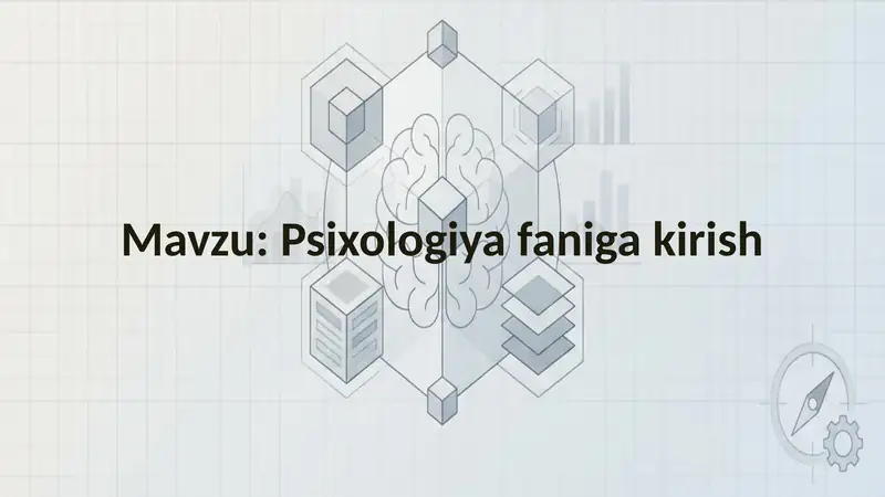 Psixologiya faniga kirish