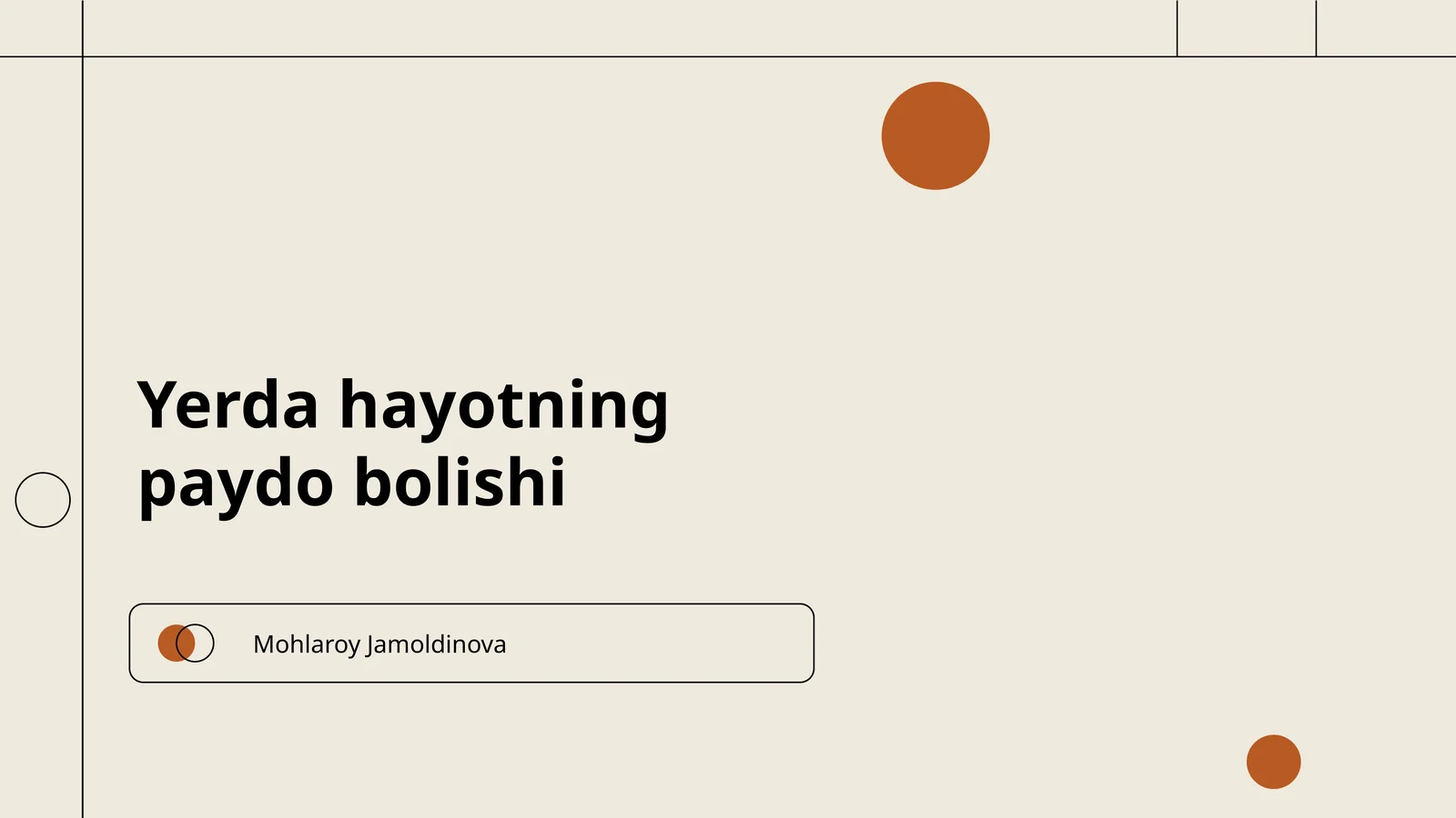 Yerda hayotning paydo bolishi