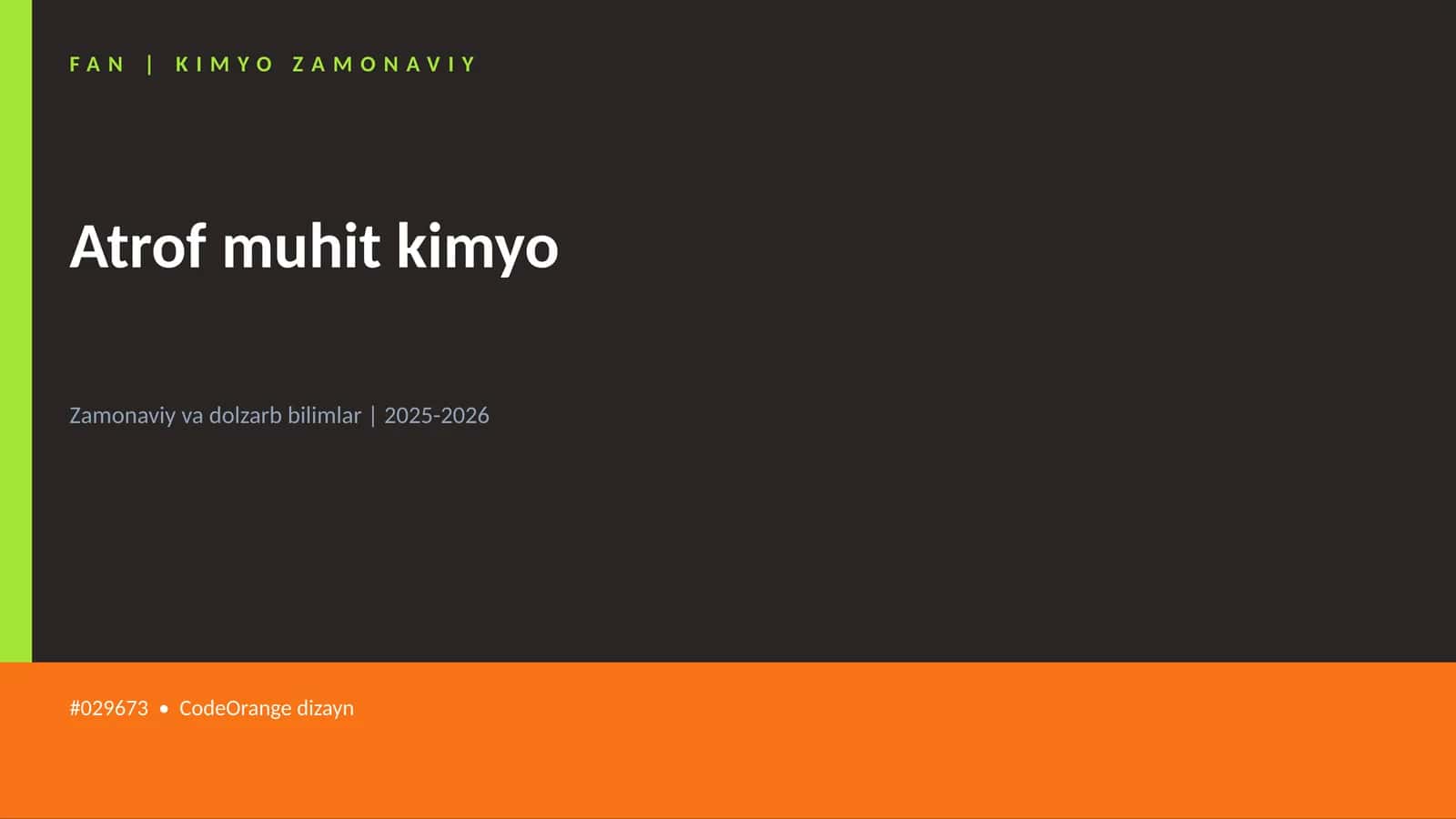 Atrof muhit kimyo