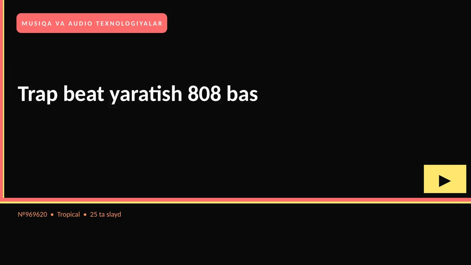 MUSIQA VA AUDIO TEXNOLOGIYALAR