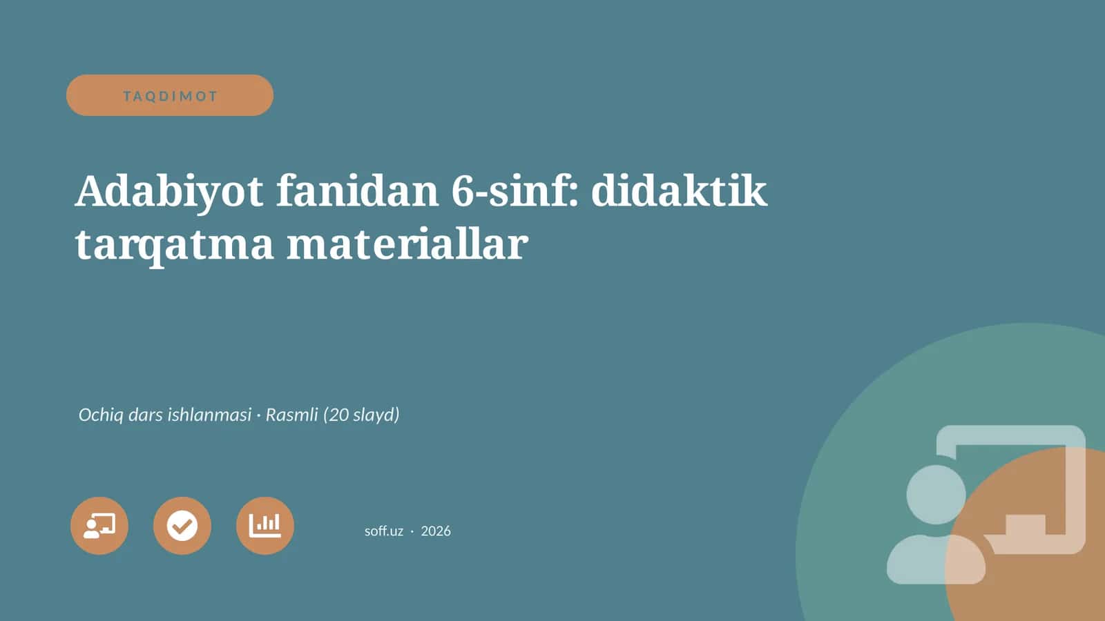 Adabiyot fanidan 6-sinf: didaktik tarqatma materiallar