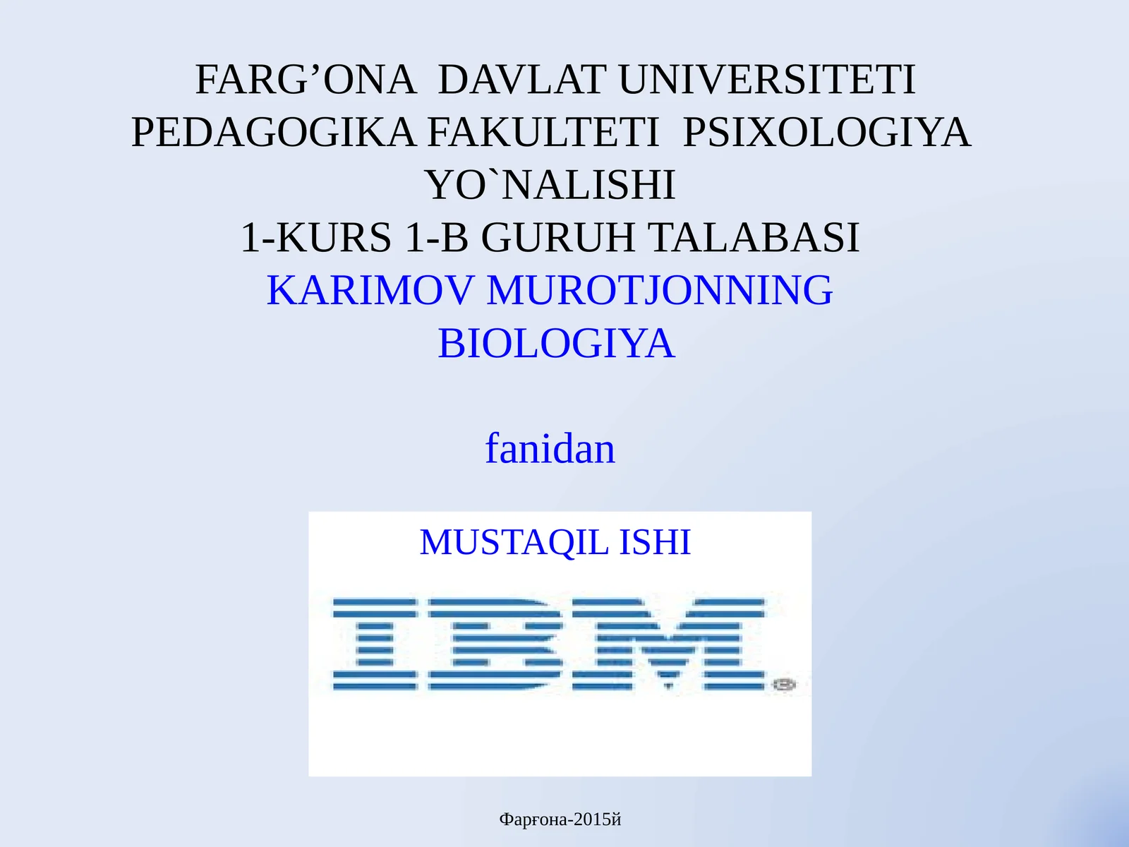 IBM kompaniyasi tarixi