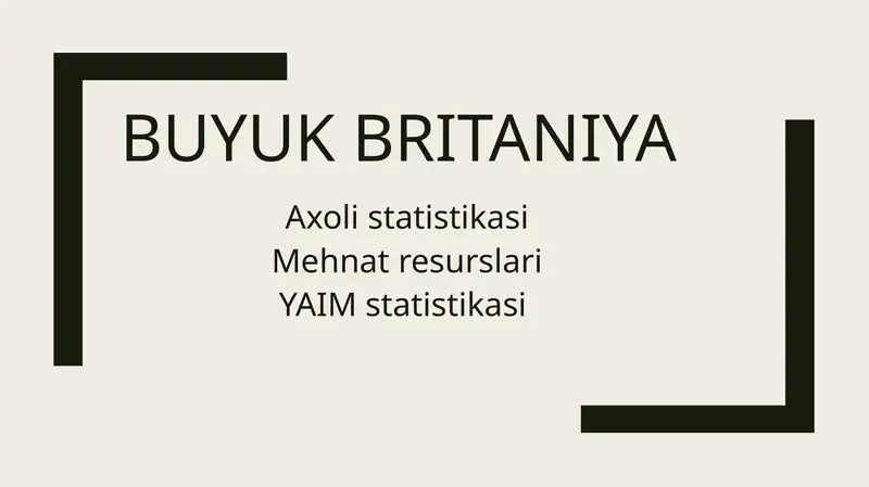 Buyuk Britaniya Statistikasi