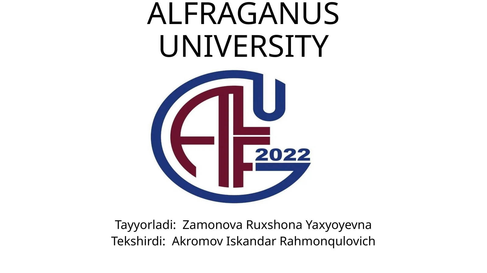 ALFRAGANUS UNIVERSITY