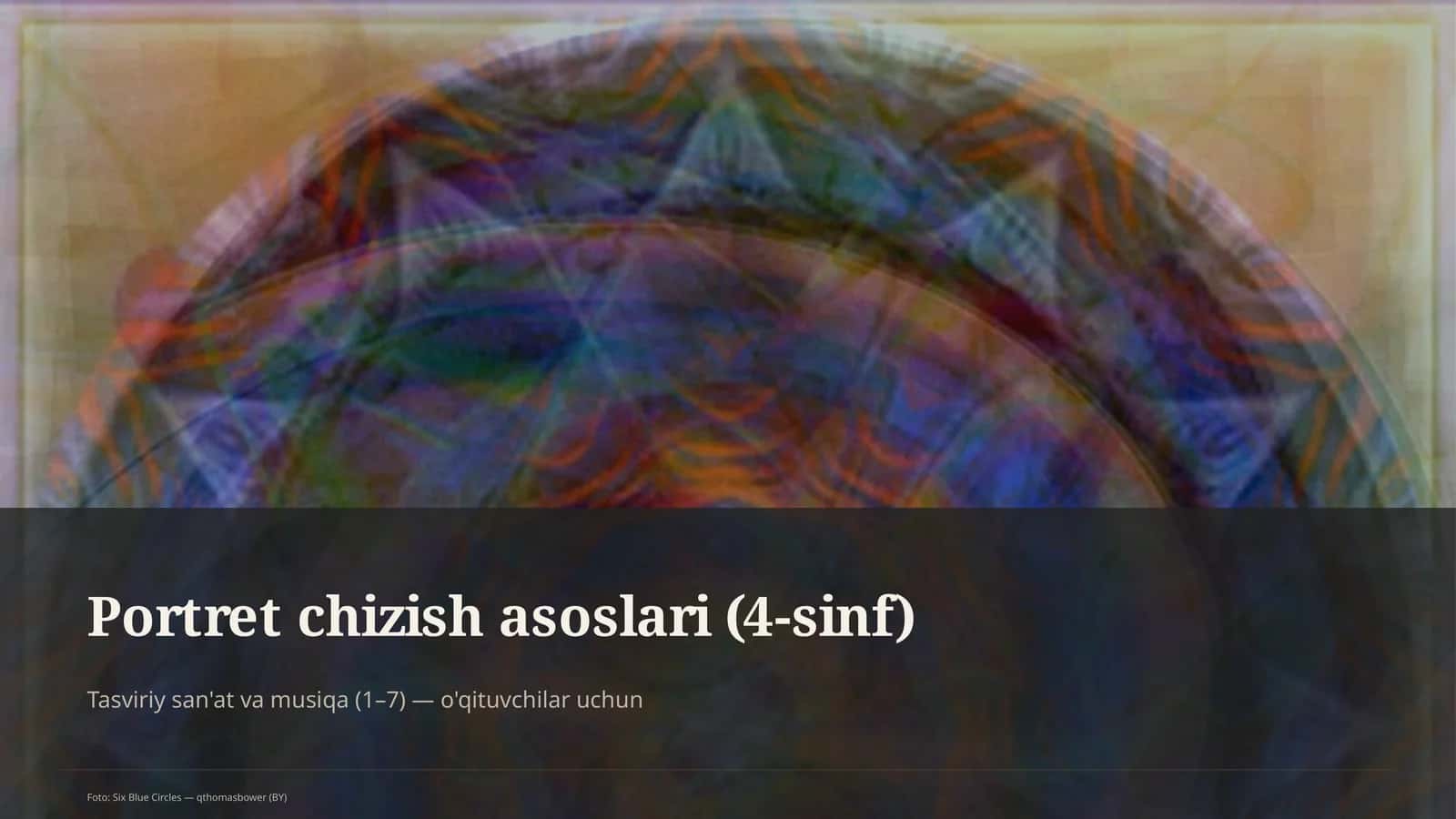 Portret chizish asoslari (4-sinf)