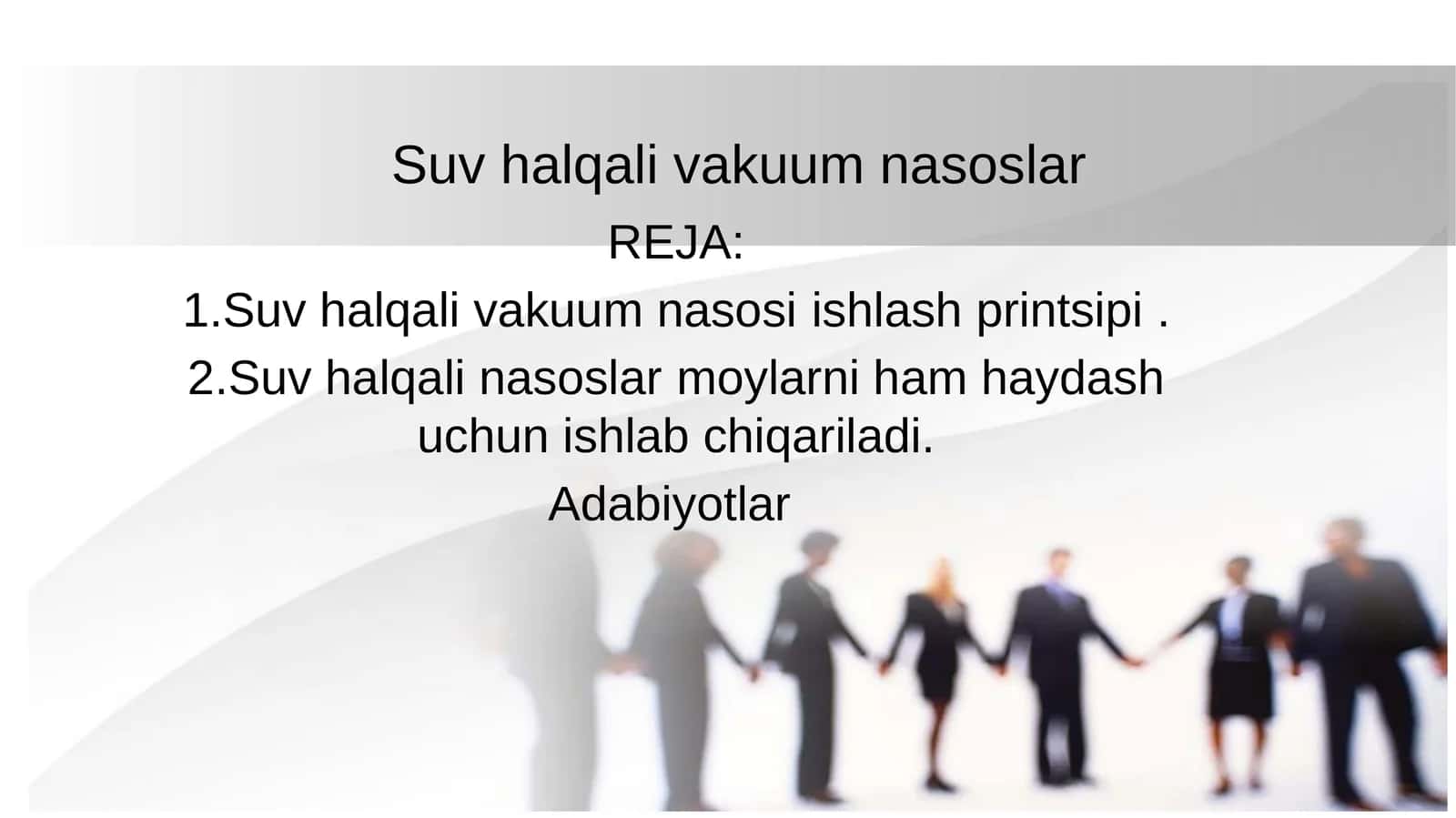 Suv halqali vakuum nasoslar