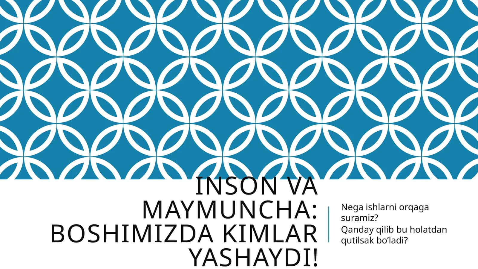 Inson va maymuncha boshimizda kimlar yashaydi!
