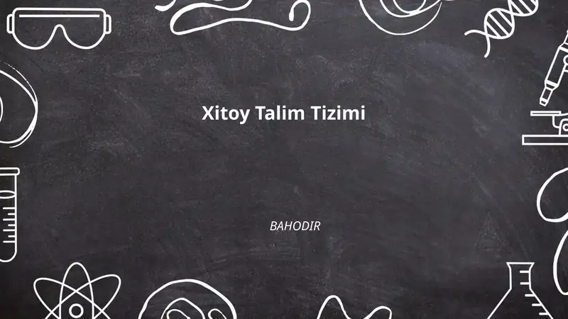 Xitoy Talim Tizimi