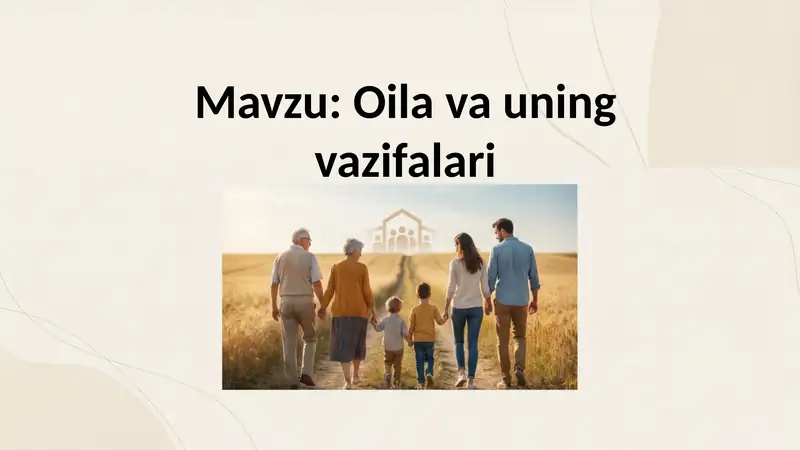 Oila va uning vazifalari