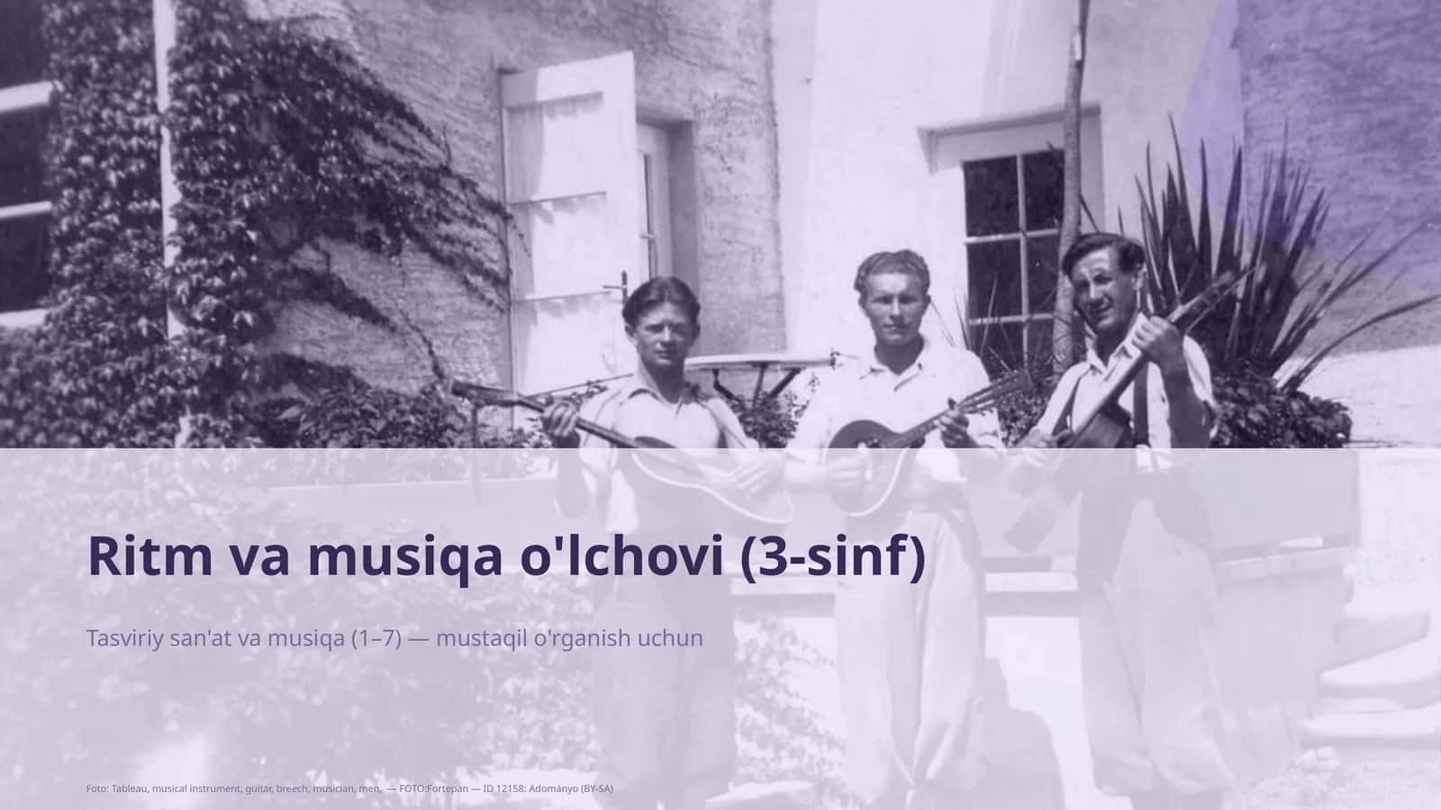 Ritm va musiqa o'lchovi (3-sinf)