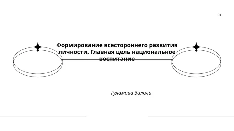 Формирование всестороннего развития личности. Главная цель национальное воспитание