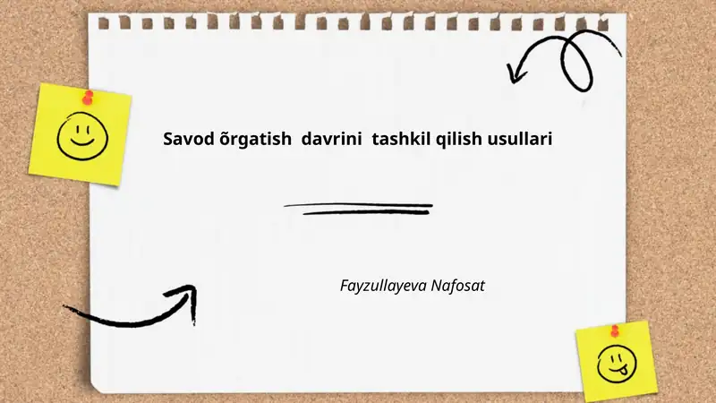 Savod õrgatish davrini tashkil qilish usullari