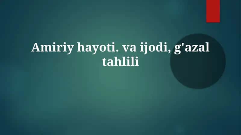 G'azal Tahlili