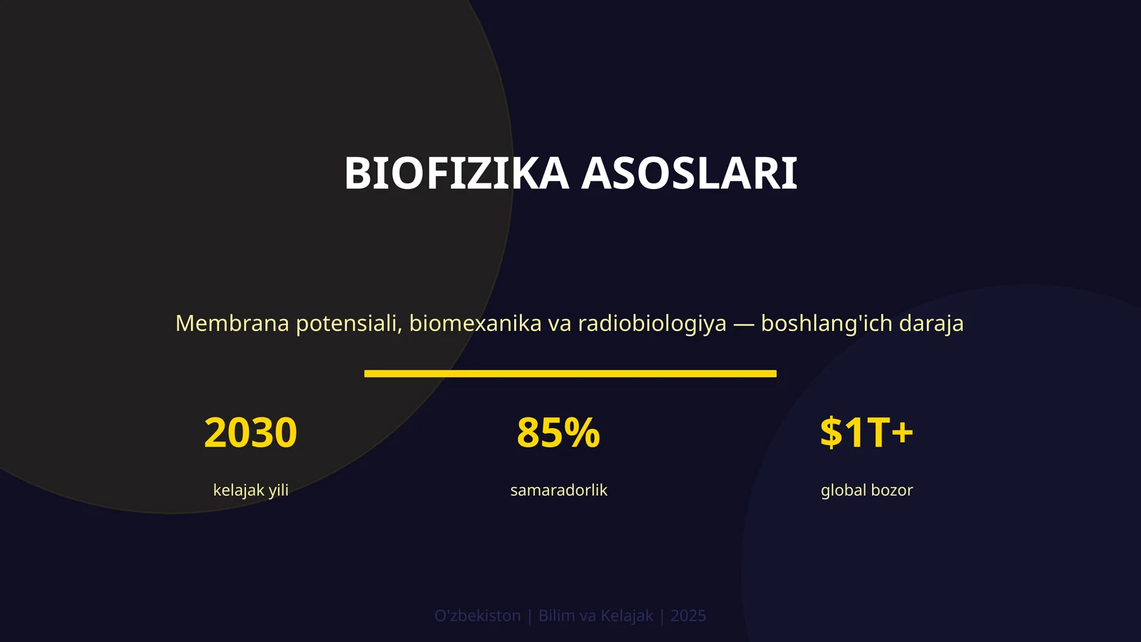BIOFIZIKA ASOSLARI