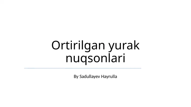 Ortirilgan yurak nuqsonlari