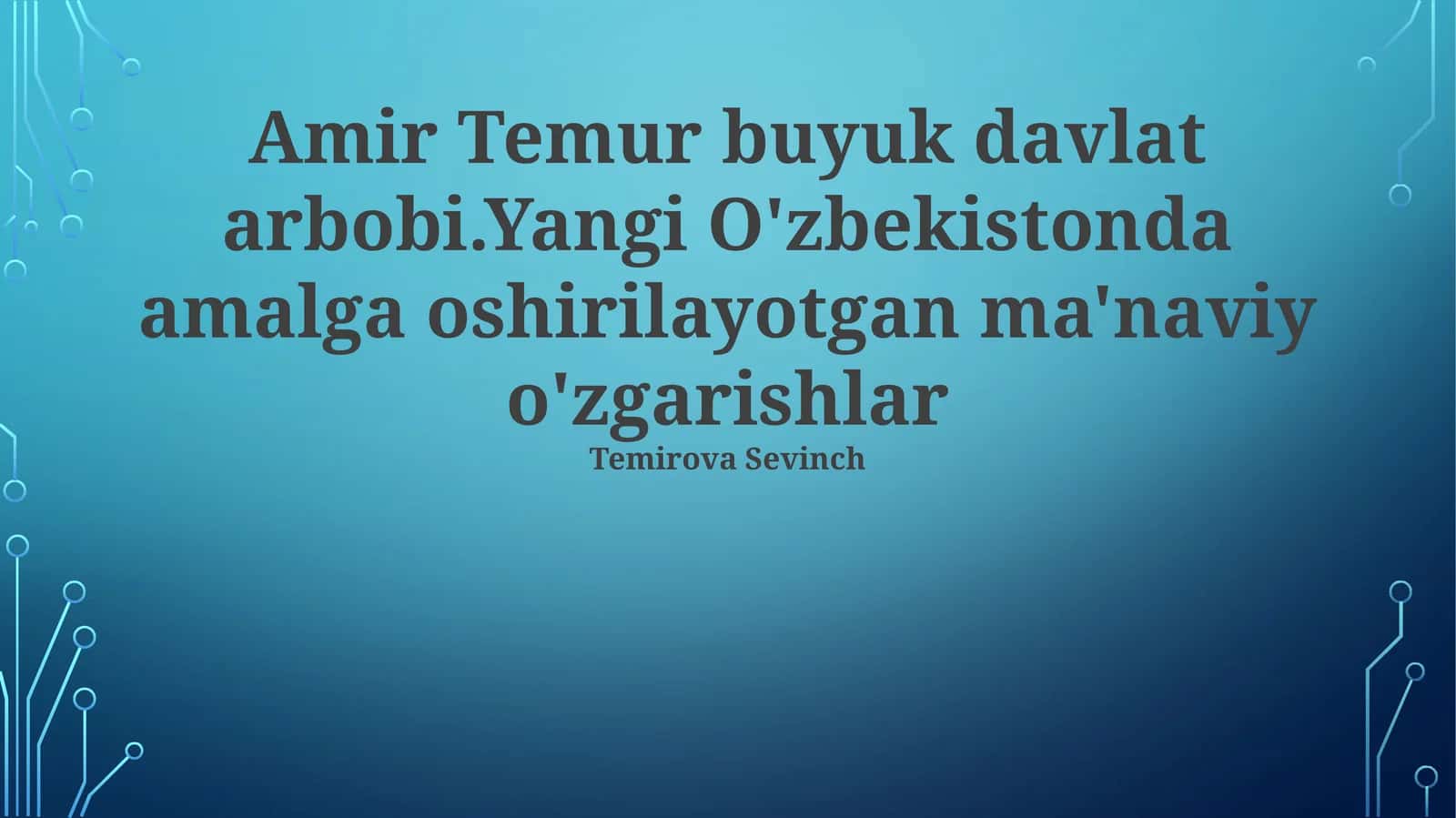 Temir davridagi madaniyat va fan