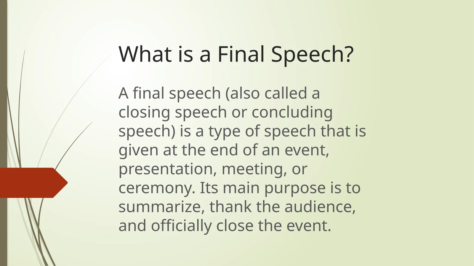 Final Speech