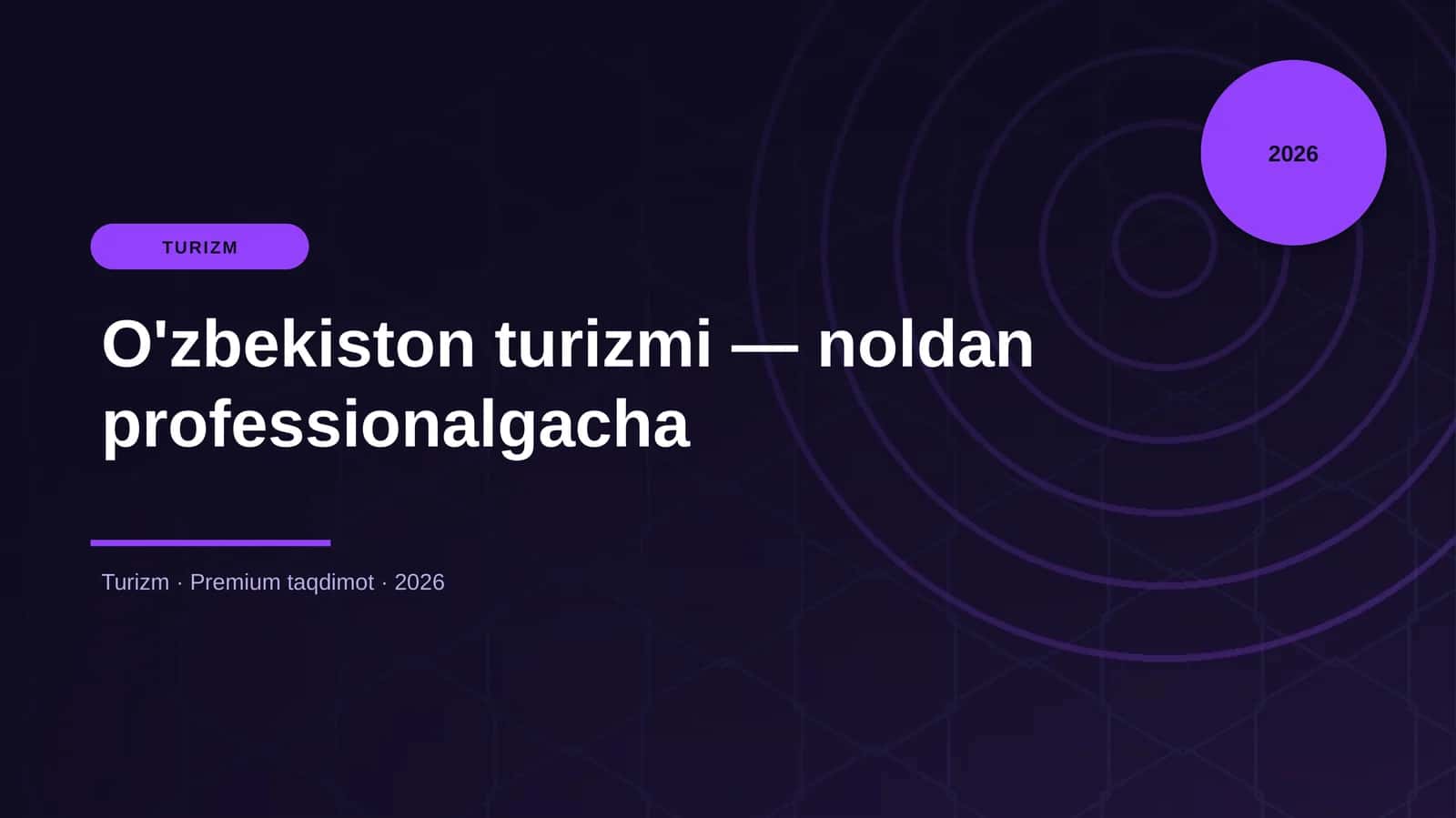 O'zbekiston turizmi — noldan professionalgacha
