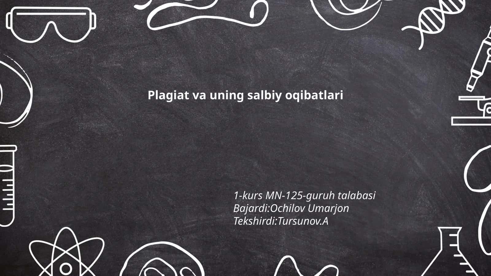 Plagiat va uning salbiy oqibatlari