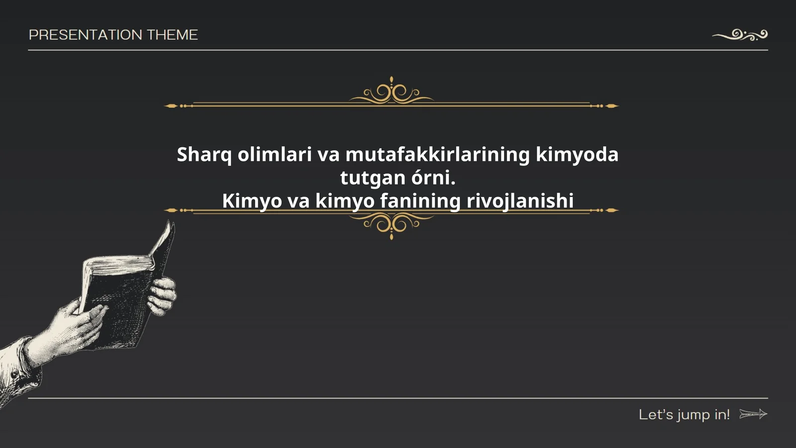 Sharq olimlari va mutafakkirlarining kimyoda tutgan órni. Kimyo va kimyo fanining rivojlanishi