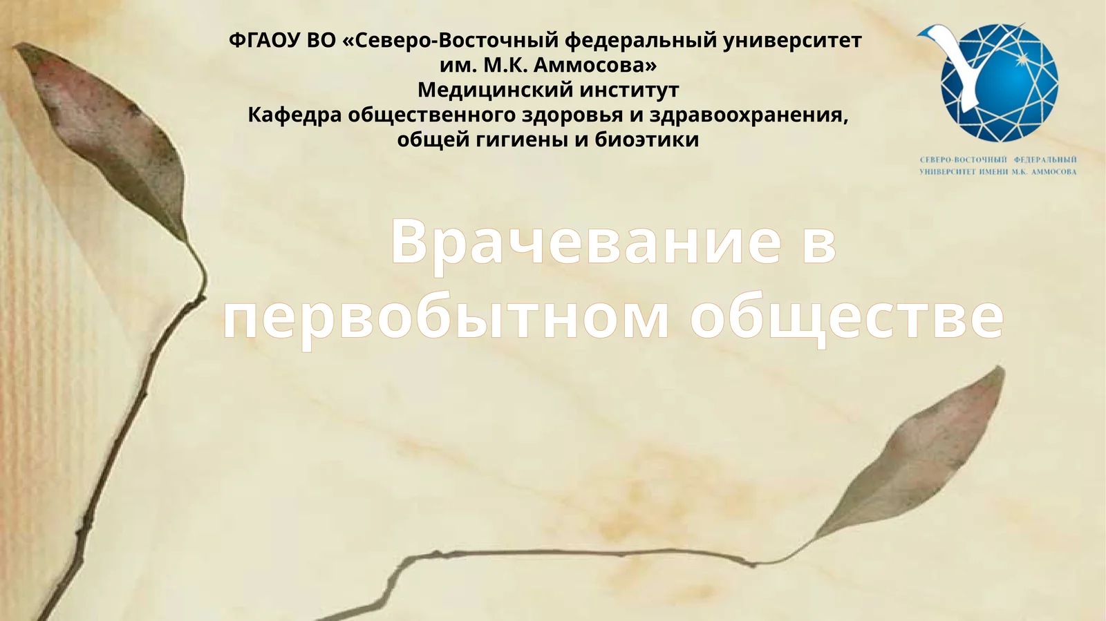 Врачевание в первобытном обществе