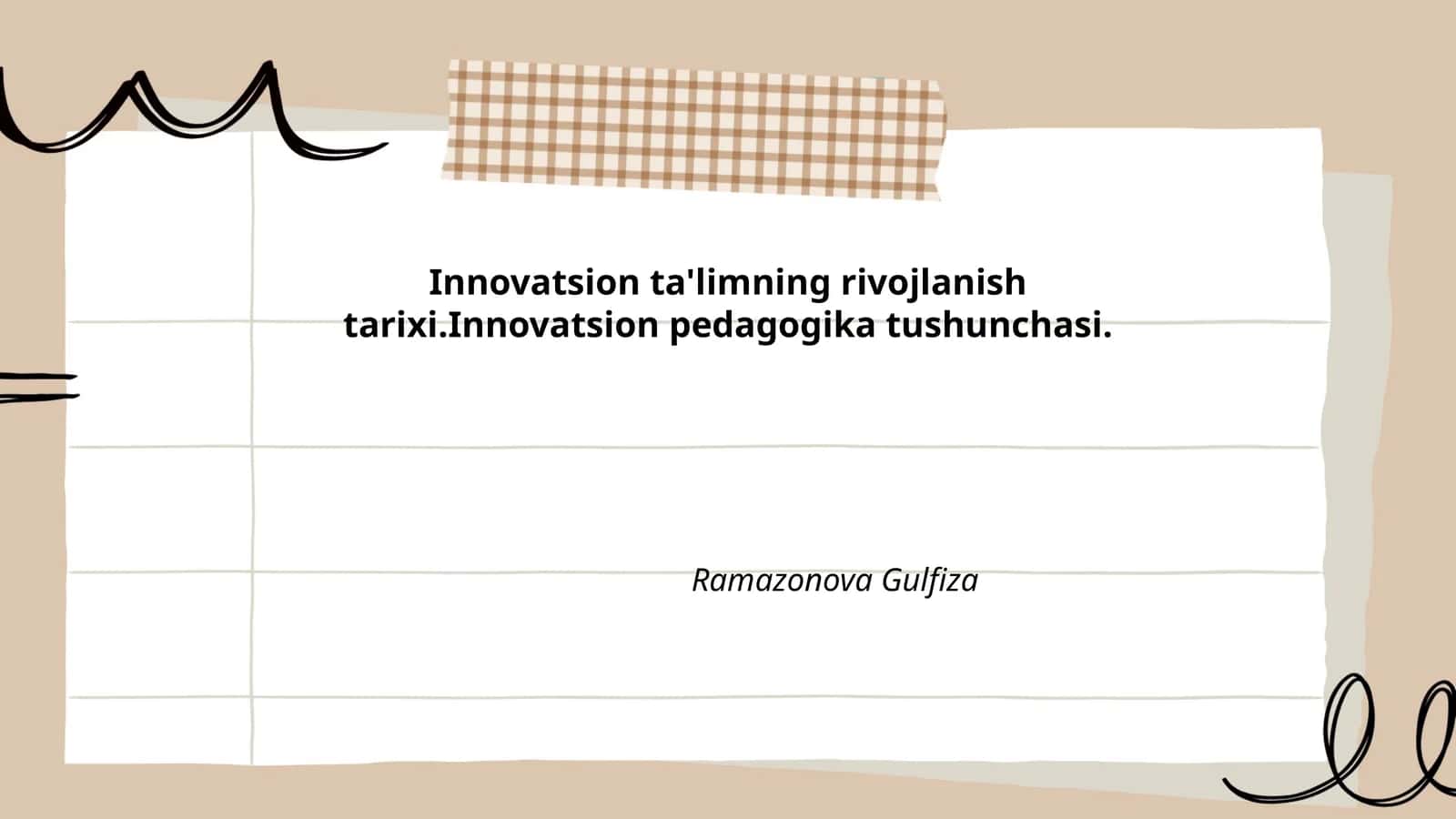 Innovatsion ta'limning rivojlanish tarixi