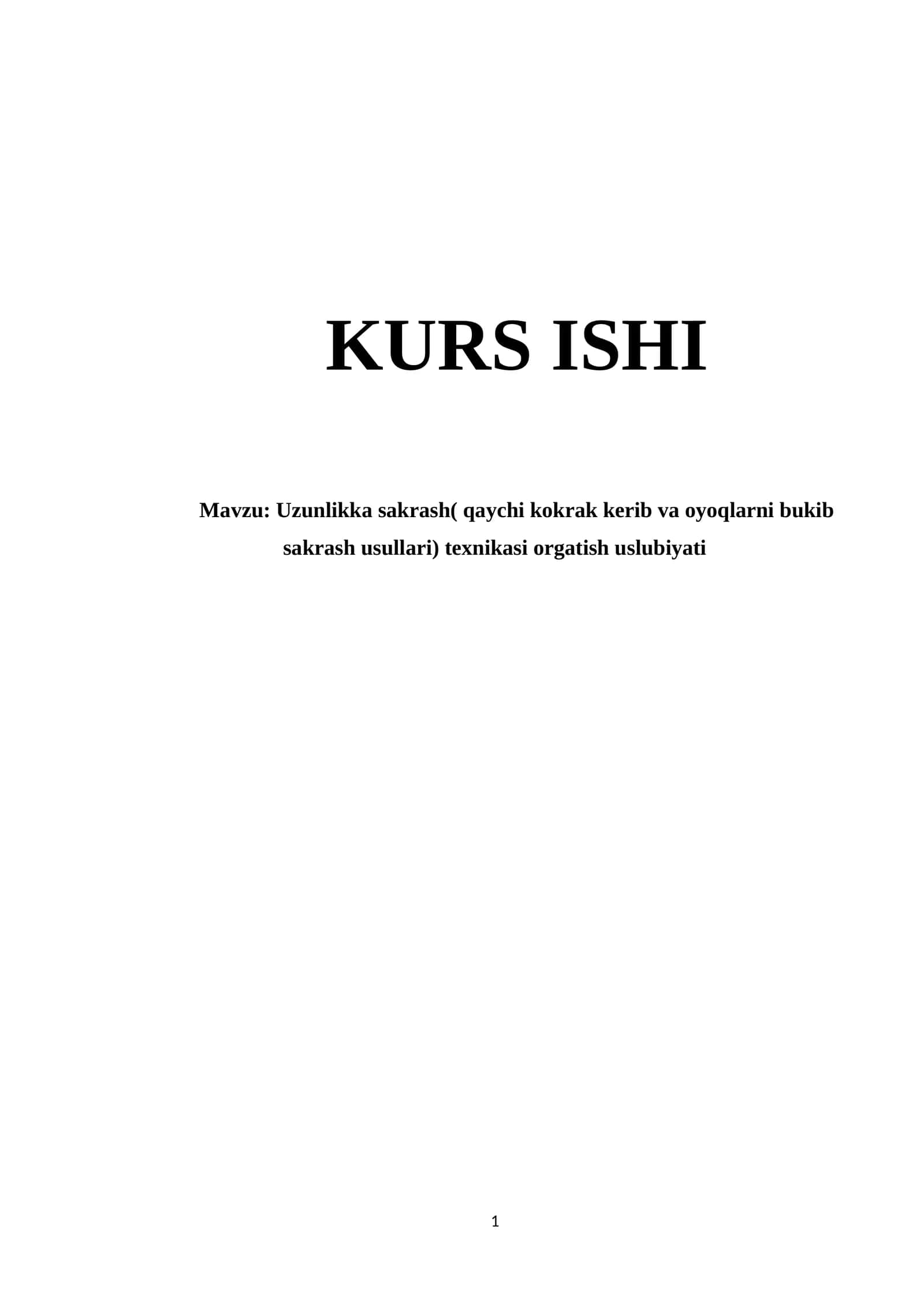 Uzunlikka sakrash( qaychi kokrak kerib va oyoqlarni bukib sakrash usullari) texnikasi orgatish uslubiyati