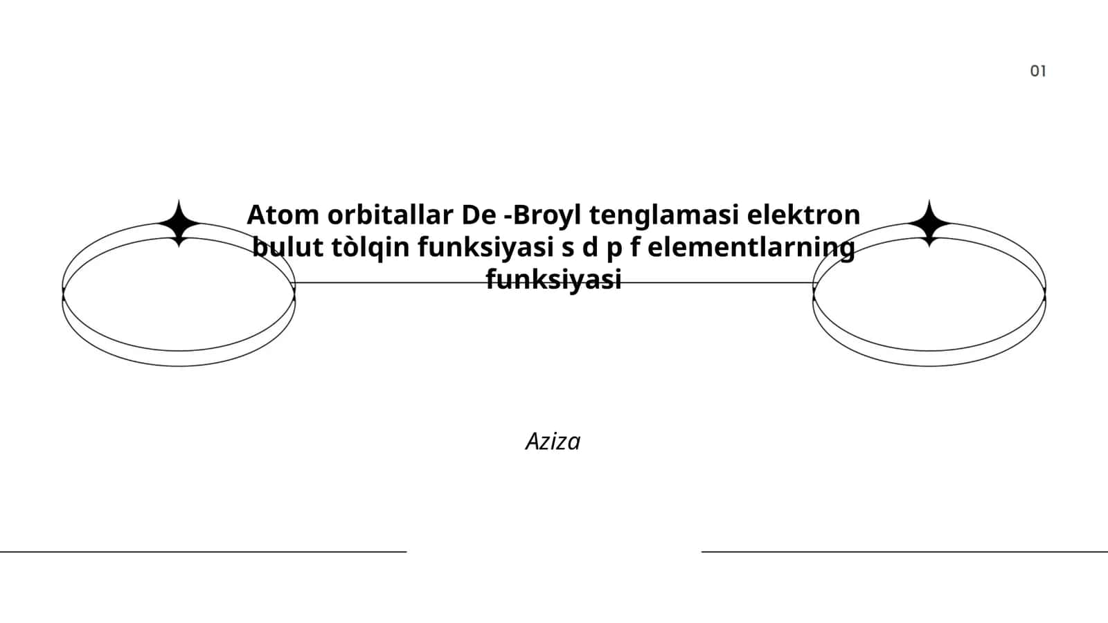 Atom orbitallar De-Broyl tenglamasi elektron bulut tòlqin funksiyasi s d p f elementlarning funksiyasi